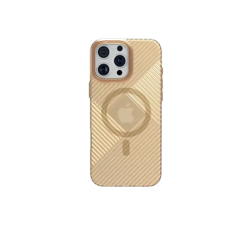 iPhone 16 Pro Stella PC Sert Magsafe Kılıf - Gold