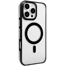 iPhone 16 Pro Max Gleam PC Sert Magsafe Kılıf - Şeffaf-Siyah