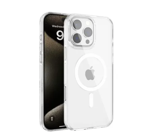 iPhone 16 Pro Max Gleam PC Sert Magsafe Kılıf - Şeffaf