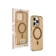 iPhone 16 Pro Max Gleam PC Sert Magsafe Kılıf - Şeffaf-Gold