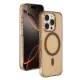 iPhone 16 Pro Max Gleam PC Sert Magsafe Kılıf - Şeffaf-Gold