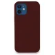Apple iPhone 12 Kılıf Lansman Legant Silikon - Bordo