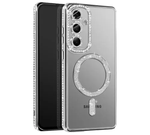 Samsung Galaxy S26 Joke Simli Magneticsafe Kılıf - Gümüş