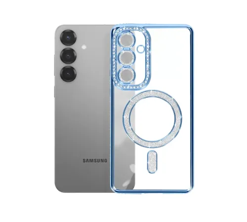 Samsung Galaxy S26 Joke Simli Magneticsafe Kılıf - Mavi