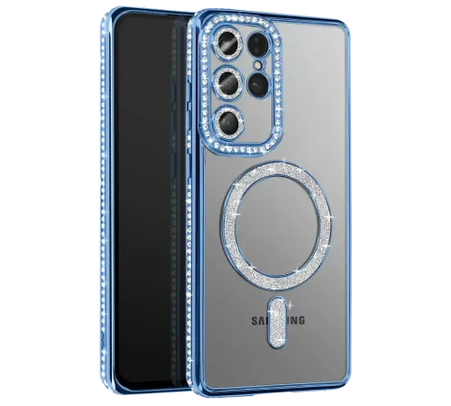 Samsung Galaxy S26 Ultra Joke Simli Magneticsafe Kılıf - Mavi