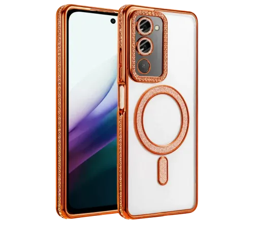 Xiaomi Redmi 15 4G Joke Simli Magneticsafe Kılıf - Turuncu
