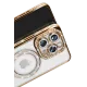 Apple iPhone 16 Pro Max Kılıf Joke Simli Magneticsafe Kılıf - Gold