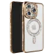 Apple iPhone 16 Pro Max Kılıf Joke Simli Magneticsafe Kılıf - Gold