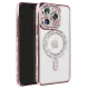 Apple iPhone 16 Pro Max Kılıf Joke Simli Magneticsafe Kılıf - Pembe