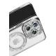 Apple iPhone 16 Pro Max Kılıf Joke Simli Magneticsafe Kılıf - Gümüş
