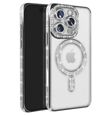 Apple iPhone 16 Pro Max Kılıf Joke Simli Magneticsafe Kılıf - Gümüş