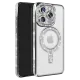 Apple iPhone 16 Pro Max Kılıf Joke Simli Magneticsafe Kılıf - Gümüş