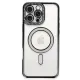 Apple iPhone 16 Pro Max Kılıf Joke Simli Magneticsafe Kılıf - Gri