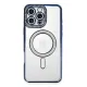Apple iPhone 16 Pro Max Kılıf Joke Simli Magneticsafe Kılıf - Lacivert