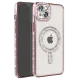 Apple iPhone 15 Kılıf Joke Simli Magneticsafe Kılıf - Pembe