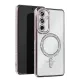 Samsung Galaxy S25 Kılıf Joke Simli Magneticsafe Kılıf - Gümüş