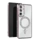 Samsung Galaxy S25 Kılıf Joke Simli Magneticsafe Kılıf - Gümüş