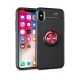 Apple iPhone XS Max Kılıf Range Yüzüklü Silikon - Siyah-Kırmızı
