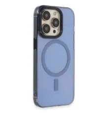 Apple iPhone 14 Pro Max Kılıf Anka PC Magneticsafe Sert Metal Kapak - Sierra Blue
