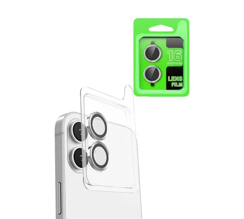 Apple iPhone 16 Plus Raze Metal Kamera Lens - Beyaz