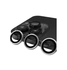 Apple iPhone 15 Pro Raze Metal Kamera Lens - Gümüş