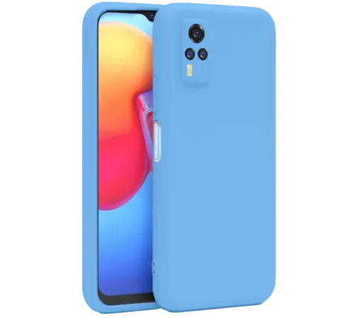 Vivo Y53S Kılıf Nano içi Kadife Silikon - Mavi