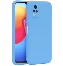 Vivo Y53S Kılıf Nano içi Kadife Silikon - Mavi