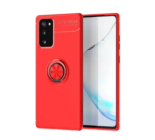 Samsung Galaxy Note 20 Kılıf Range Yüzüklü Silikon - Kırmızı