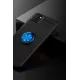 Huawei Y5P Kılıf Range Yüzüklü Silikon - Siyah-Mavi