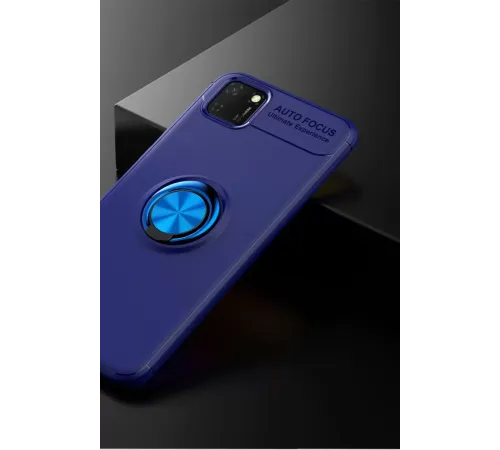 Huawei Y5P Kılıf Range Yüzüklü Silikon - Mavi