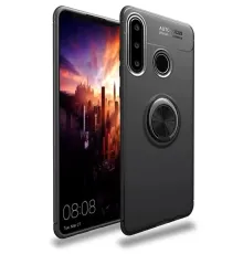 Huawei Y6P Kılıf Range Yüzüklü Silikon - Siyah