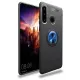 Huawei Y6P Kılıf Range Yüzüklü Silikon - Siyah-Mavi