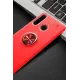 Huawei Y6P Kılıf Range Yüzüklü Silikon - Kırmızı
