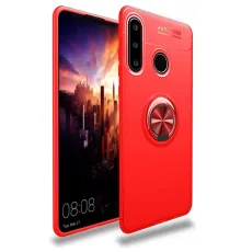 Huawei Y6P Kılıf Range Yüzüklü Silikon - Kırmızı