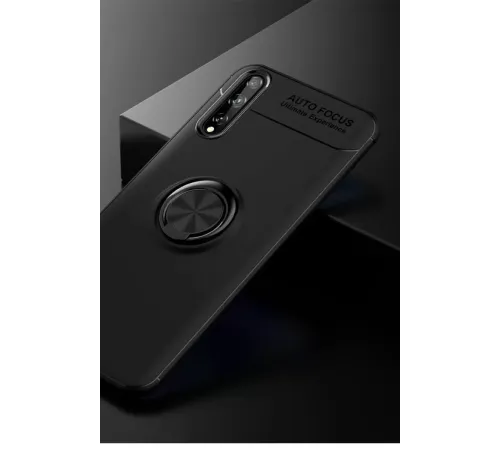 Huawei P Smart S Kılıf Range Yüzüklü Silikon - Siyah