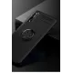 Huawei P Smart S Kılıf Range Yüzüklü Silikon - Siyah