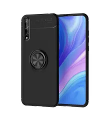 Huawei P Smart S Kılıf Range Yüzüklü Silikon - Siyah