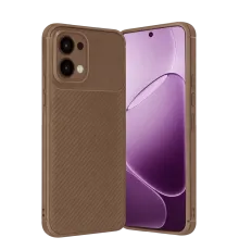 A6 Pro 4G Auto Focus Karbon Kapak - Kahverengi