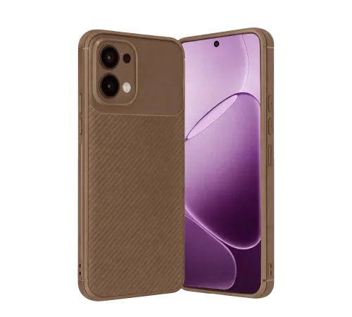 A6 Pro 4G Auto Focus Karbon Kapak - Kahverengi