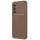 Samsung Galaxy A57 5G Auto Focus Karbon Kapak - Kahverengi