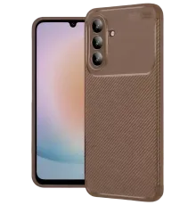 Samsung Galaxy A57 5G Auto Focus Karbon Kapak - Kahverengi