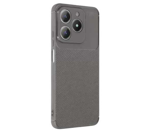 Realme C61 Kılıf Auto Focus Karbon Kapak - Gri