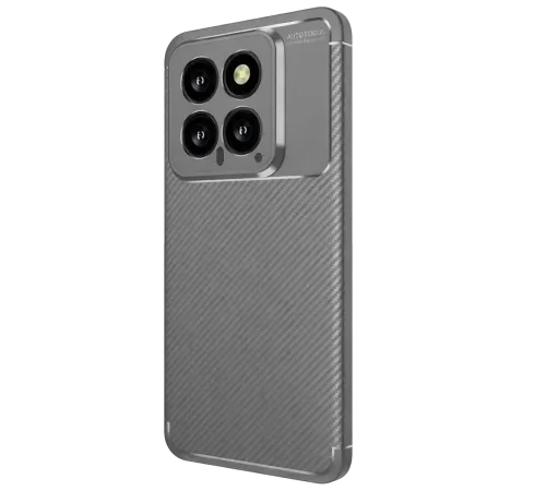 Xiaomi Mi 14T Kılıf Auto Focus Karbon Kapak - Gri