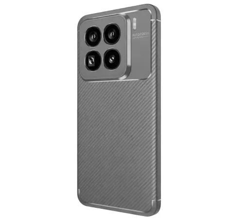 Xiaomi Mi 15 Pro Kılıf Auto Focus Karbon Kapak - Gri