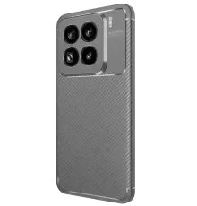Xiaomi Mi 15 Pro Kılıf Auto Focus Karbon Kapak - Gri