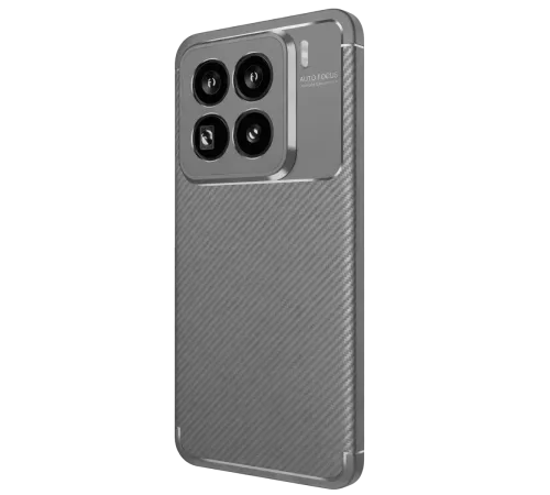Xiaomi Mi 15 Pro Kılıf Auto Focus Karbon Kapak - Gri