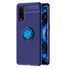 Find X2 Kılıf Range Yüzüklü Silikon - Mavi
