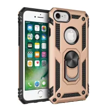 Apple iPhone 7 Kılıf Sofya Yüzüklü Silikon Kapak - Gold