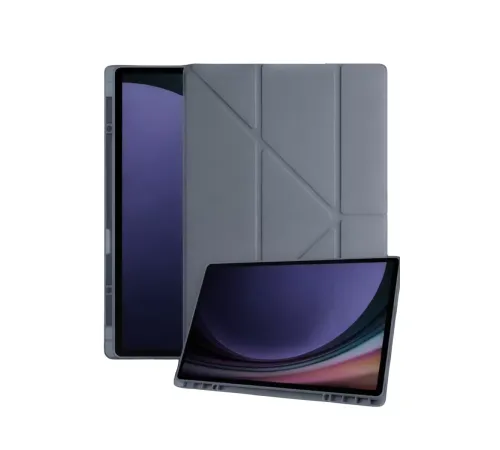 Samsung Galaxy Tab A11 Plus Kalemlikli Mars Tablet Kılıfı - Koyu Gri