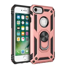 Apple iPhone 7 Kılıf Sofya Yüzüklü Silikon Kapak - Rose